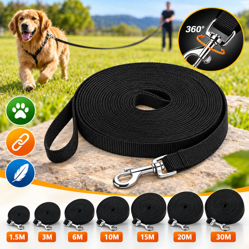 Extra long pet training lead - long,