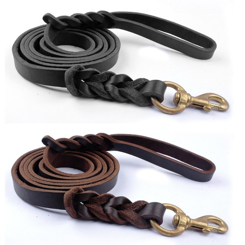 Genuine leather braided - genuine, dog