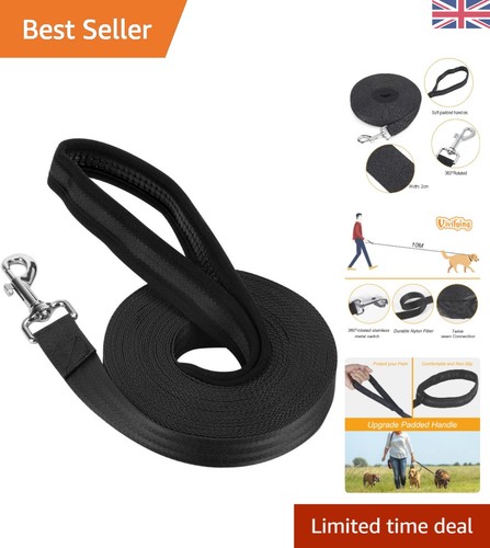 10m nylon dog training lead - 10m,