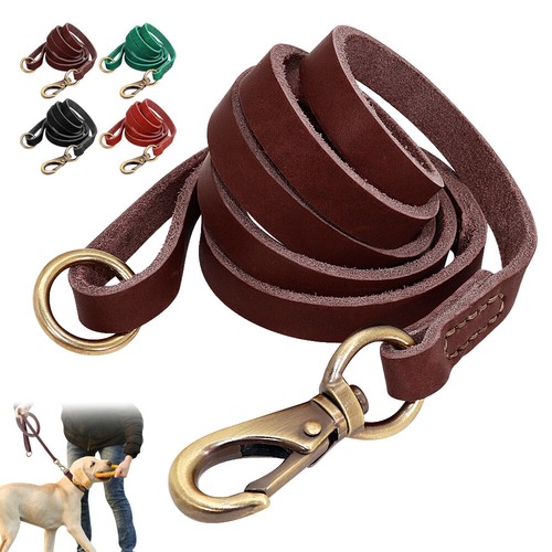Genuine leather dog lead - genuine,